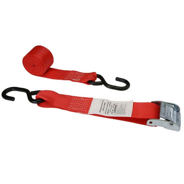Us Cargo Control Motorcycle Cam Buckle Strap 2" x 8' with S-Hooks C308SH254 - main